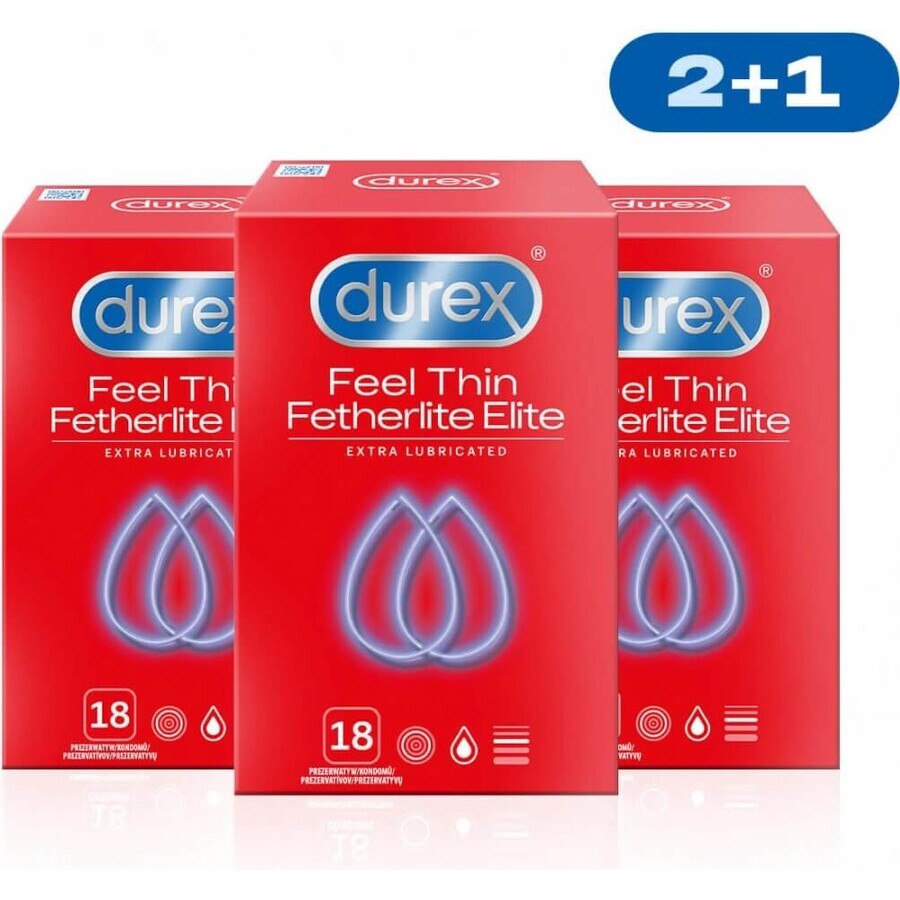 DUREX Feel Thin Extra Lubricated confezione 1×54 pezzi, preservativi