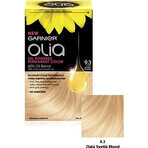 Garnier Olia permanent culoare de păr 9.3 Aur blond deschis 1×1 set, permanent culoare de păr