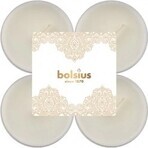 Bolsius Tea Maxi Golden Lace Candele profumate Golden Lace 1×8 pezzi, candele bianche