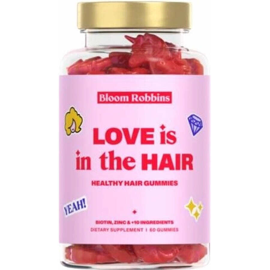 LOVE is in the HAIR - Gummies pour des cheveux sains 1×60 pièces, supplément nutritionnel