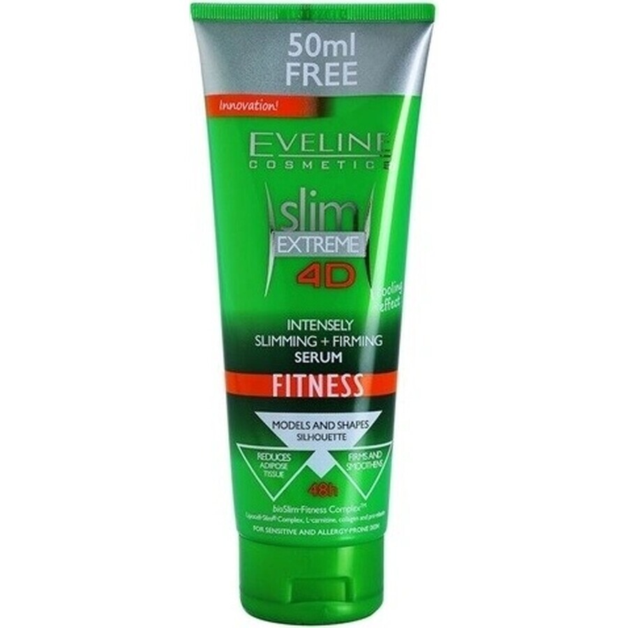 EVELINE SLIM 4D Fitness Suero Intensivo Adelgazante y Reafirmante 250ml 1×250 ml, suero