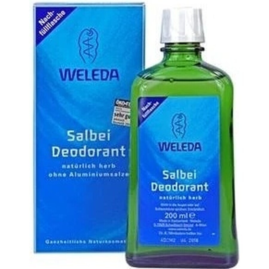 WELEDA Deodorante alla salvia 1×200 ml, deodorante, ricarica - senza spray