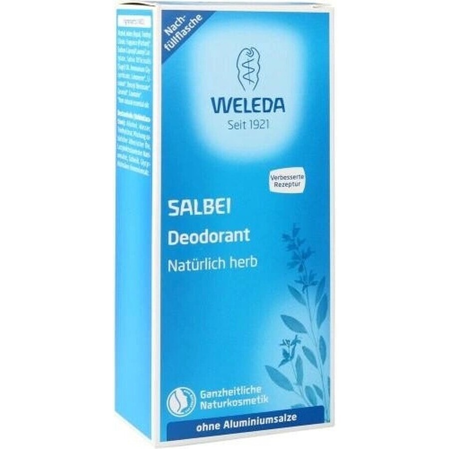 WELEDA Deodorante alla salvia 1×200 ml, deodorante, ricarica - senza spray