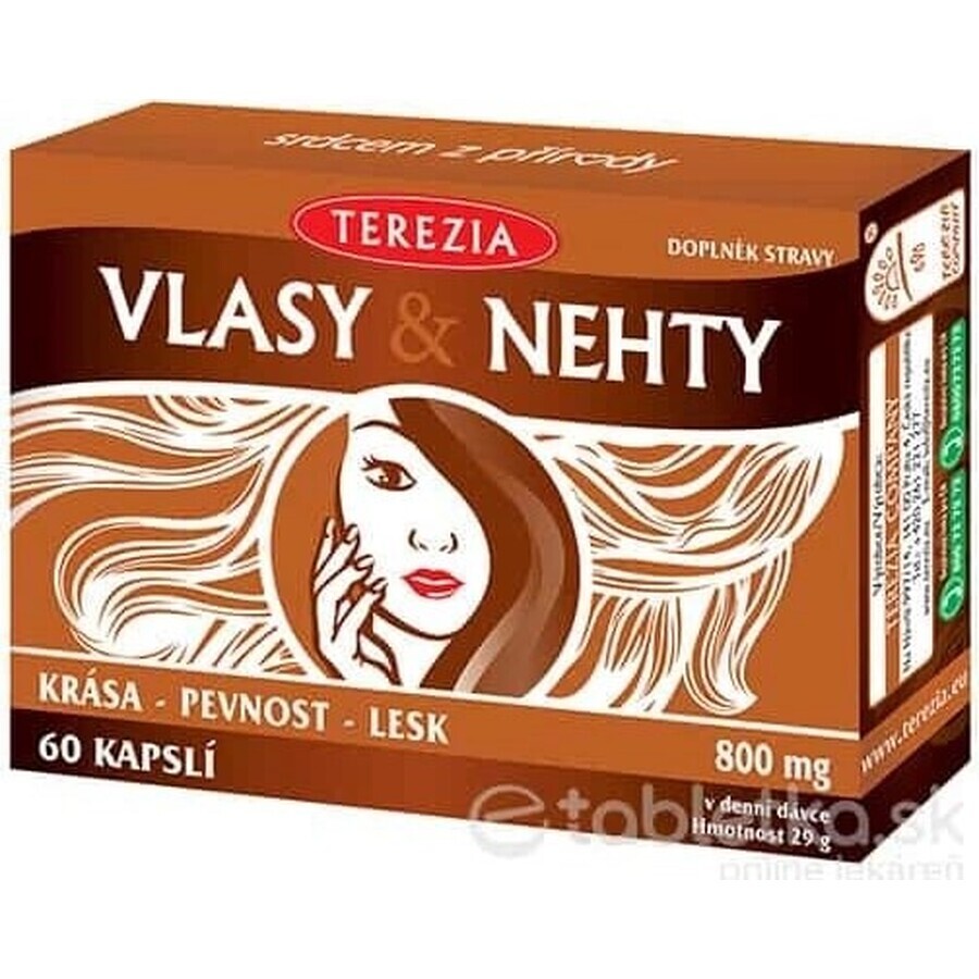 TEREZIA HAIR & NECHTY 1×60 cps, voedingssupplement