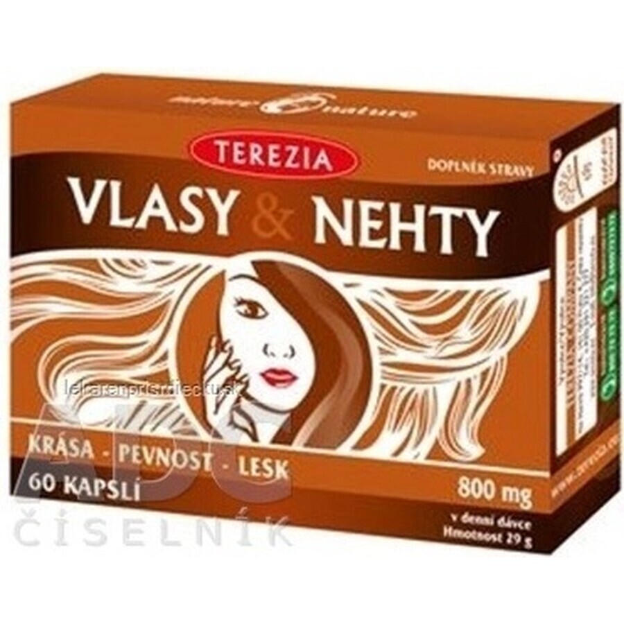 TEREZIA HAIR & NECHTY 1×60 cps, voedingssupplement