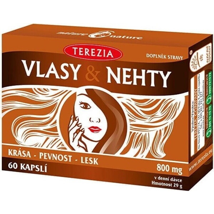 TEREZIA HAIR & NECHTY 1×60 cps, voedingssupplement