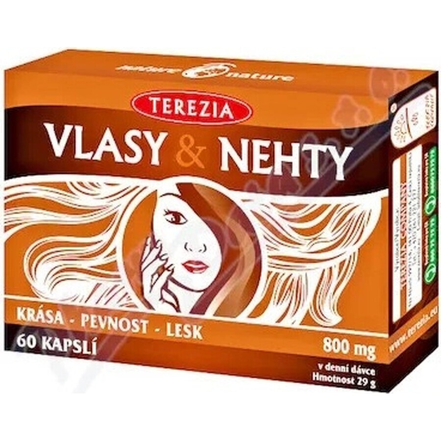 TEREZIA HAIR & NECHTY 1×60 cps, voedingssupplement