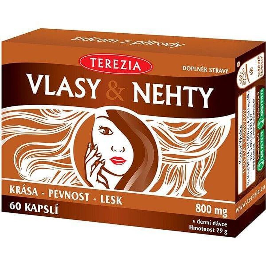 TEREZIA HAIR & NECHTY 1×60 cps, voedingssupplement