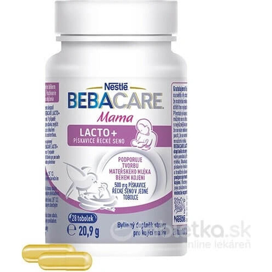 BEBACARE Fenegriek Mama Lacto+ 1×28 stuks, voedingssupplement voor moeders die borstvoeding geven