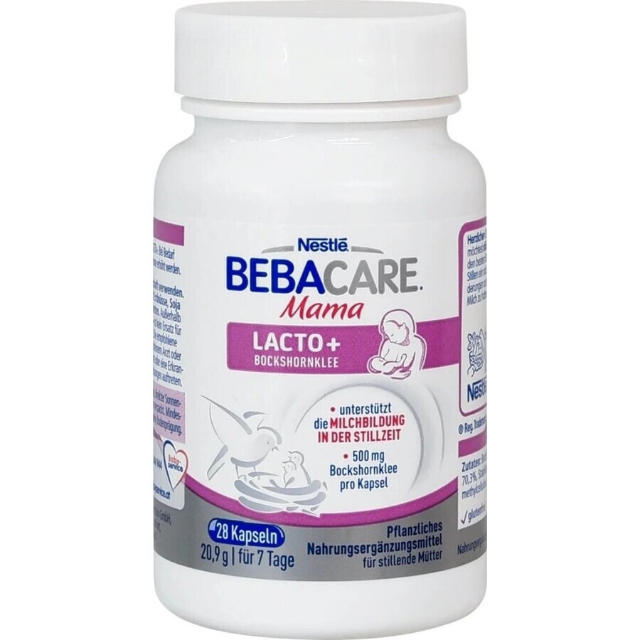 BEBACARE Fenegriek Mama Lacto+ 1×28 stuks, voedingssupplement voor moeders die borstvoeding geven