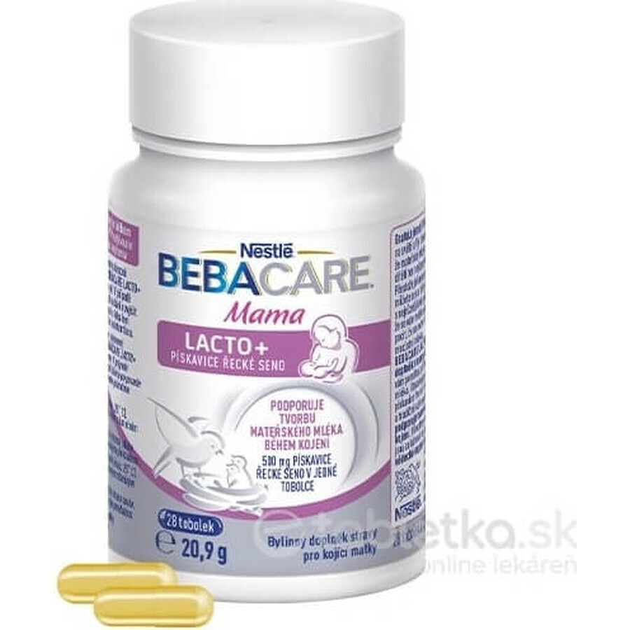 BEBACARE Fenegriek Mama Lacto+ 1×28 stuks, voedingssupplement voor moeders die borstvoeding geven