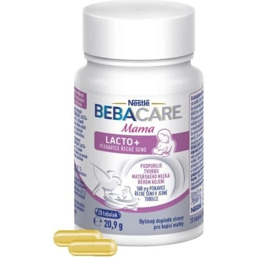 BEBACARE Fenegriek Mama Lacto+ 1×28 stuks, voedingssupplement voor moeders die borstvoeding geven