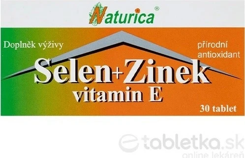Naturica SELENIUM + ZINC, vitamine E 1×30 tbl, voedingssupplement