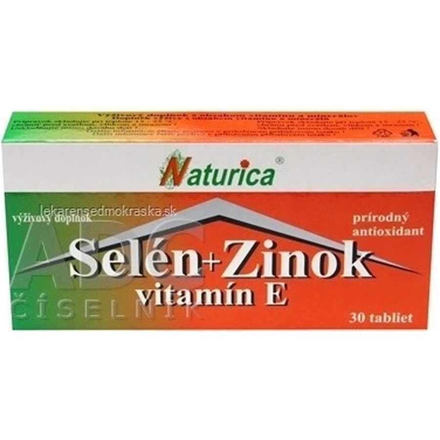 Naturica SELENIUM + ZINC, vitamine E 1×30 tbl, voedingssupplement
