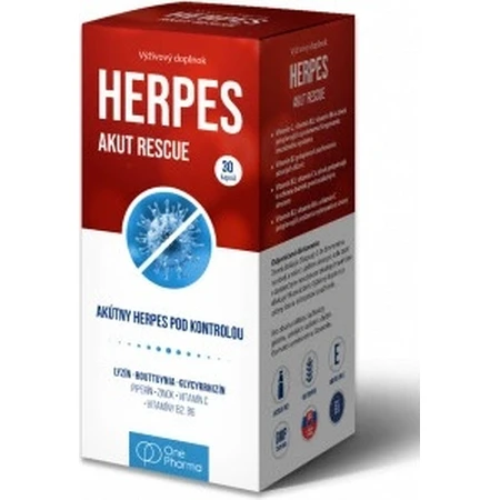 ONE PHARMA HERPES AKUT RESCUE 30CPS 1×30 cps, suplement diety: ceny i cechy