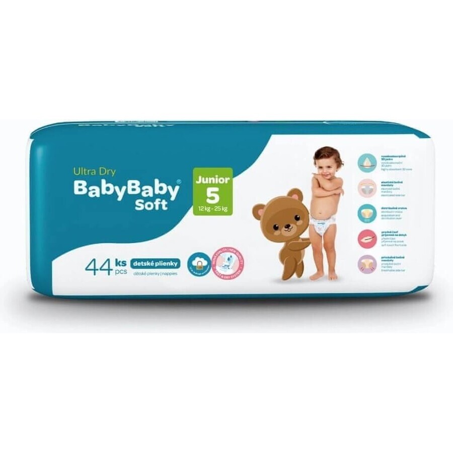 BabyBaby Soft Ultra-Dry Junior 12-25 kg 1×44 unidades, pañales para bebés