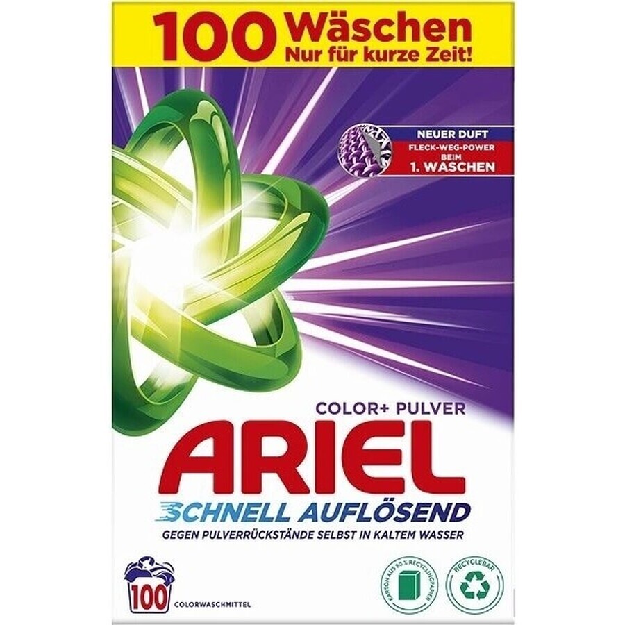 Ariel Powder 6kg / 100PD Colour+ 1×6 kg, Waschpulver