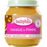 BABYBIO biologische mango en appel 1×130 g, biologisch fruithapje