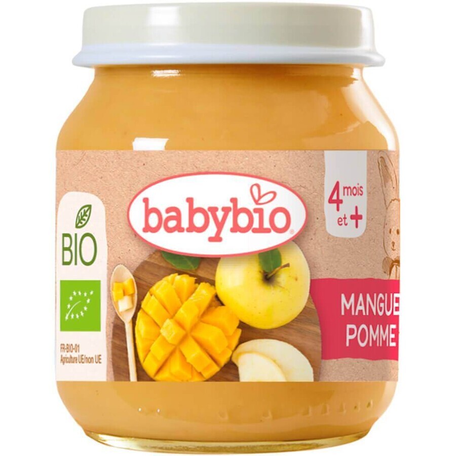 BABYBIO organic mango and apple 1×130 g, organic fruit snack