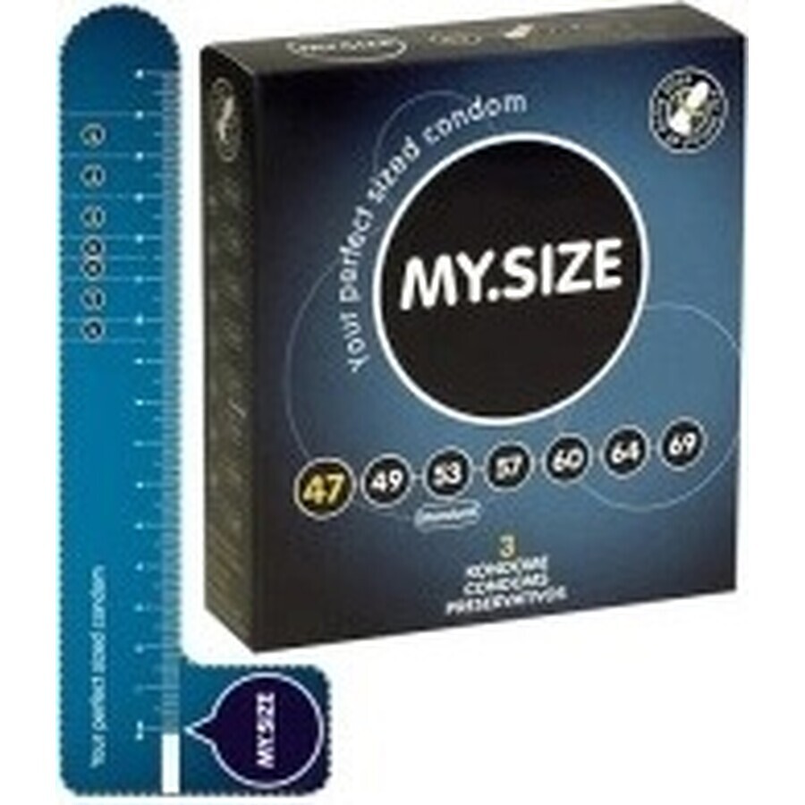 My size 47 1×3 pcs, condom