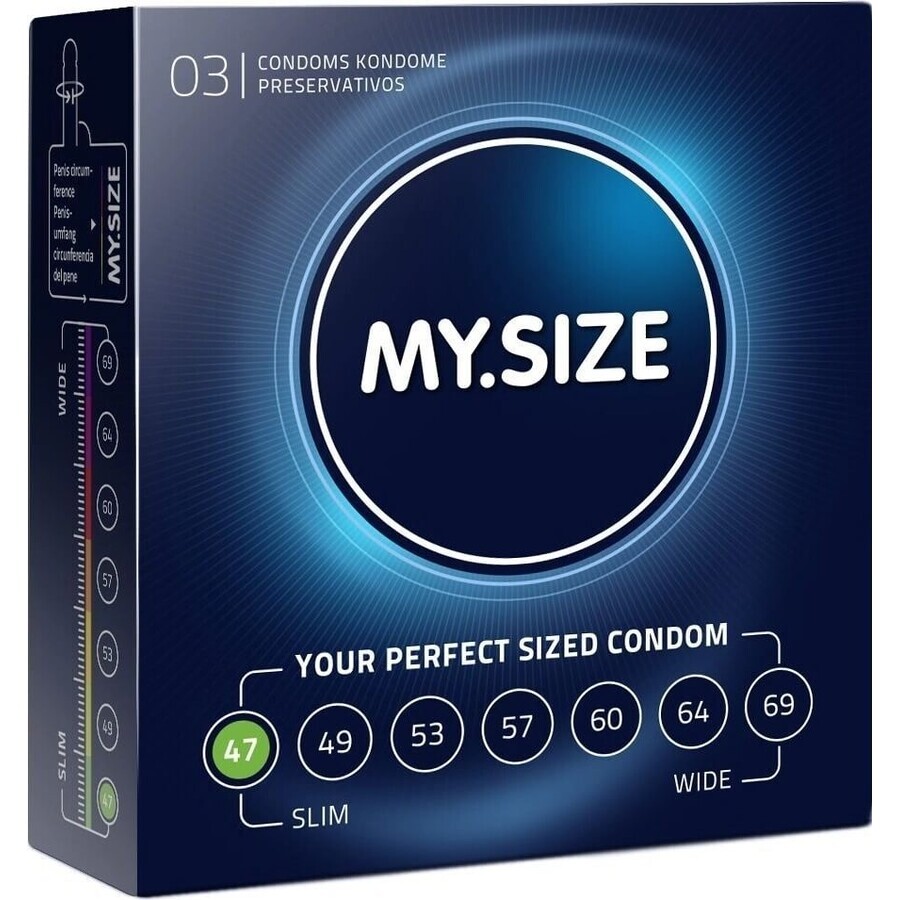 My size 47 1×3 pcs, condom