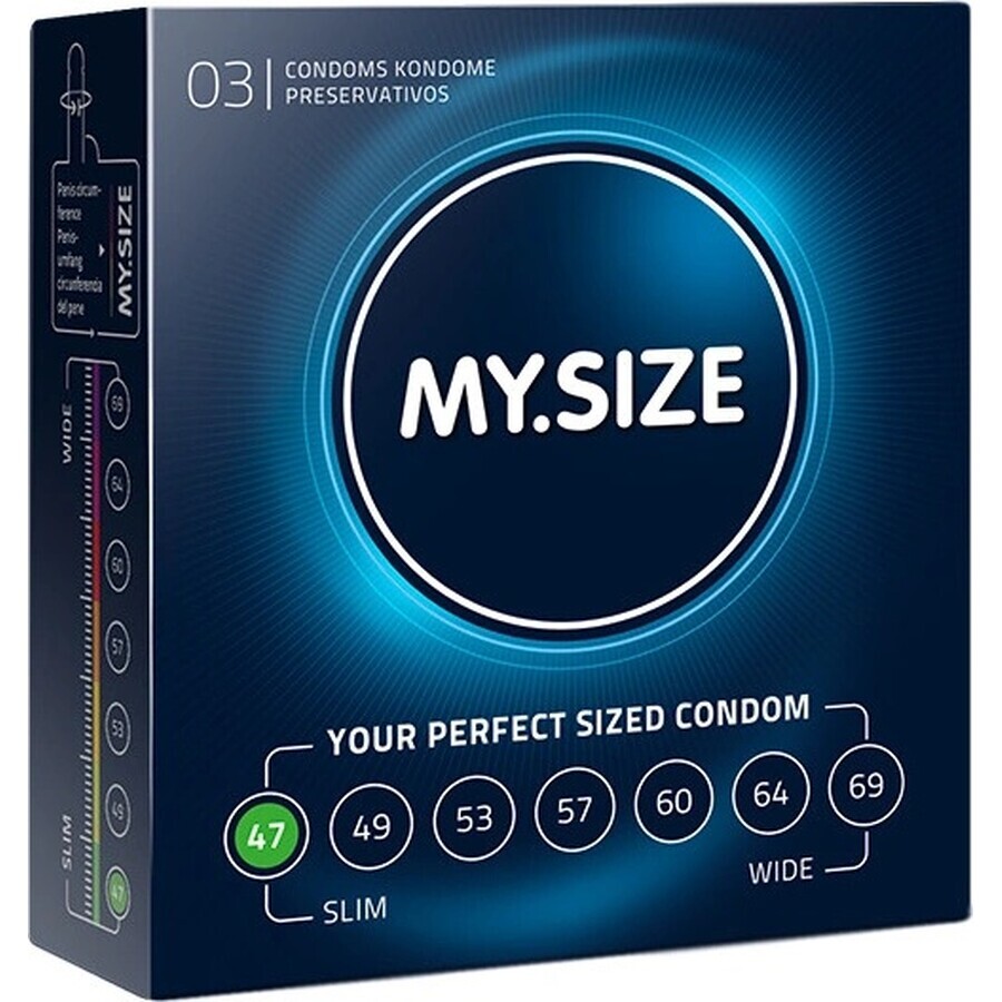 My size 47 1×3 pcs, condom