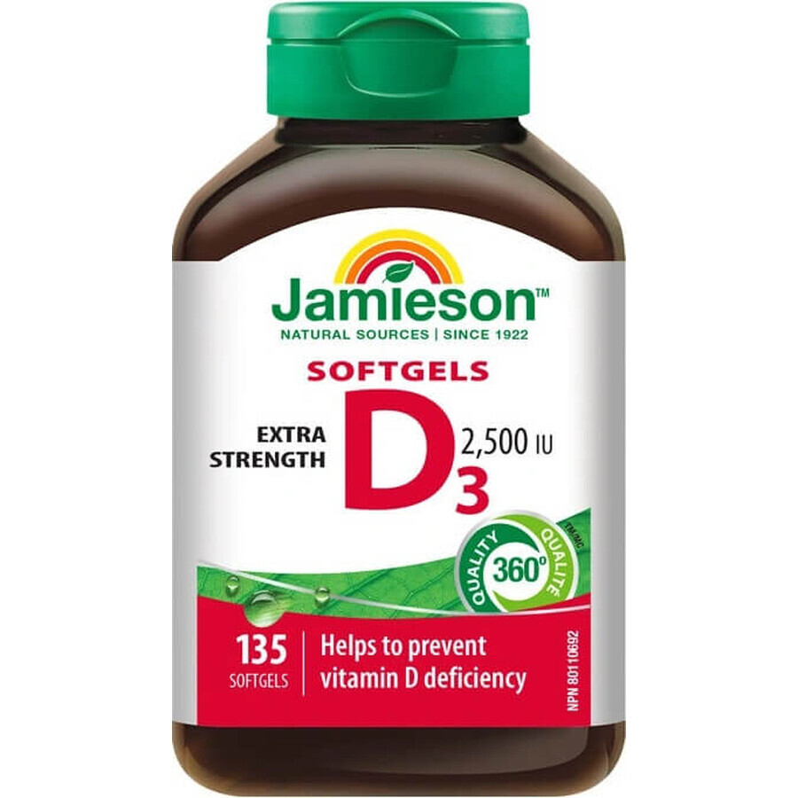 Jamieson Vitamine D3 2500 IE 135 cps 1×135 capsules