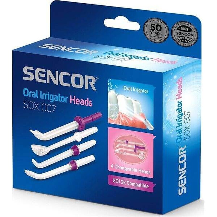 SENCOR SOX 007 monddouche accessoires voor SOI 1×22 stuks, vervangende accessoires voor monddouche