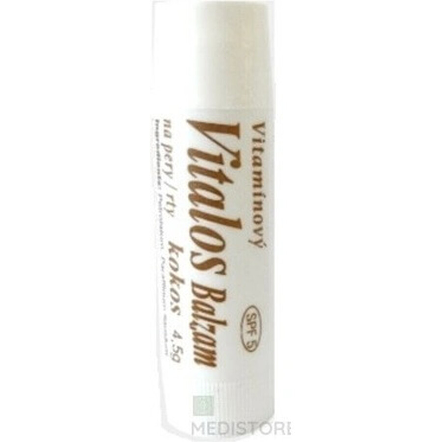 VITALOS Lippenbalsem Kokosnoot Lippenbalsem SPF 5 1×1 st, vitamine balsem