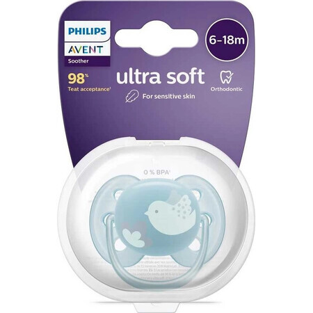 Philips AVENT Soother Ultrasoft Premium 6-18m albastru 1 buc 1×1 buc, soother