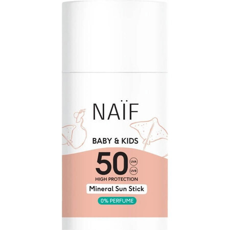 NAÏF Zonnebrandcrème SPF 50 voor kinderen en baby's. 1×36 g , zonnebrandstick