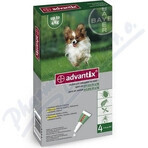 Advantix Spot-on voor honden tot 4 kg 4×0,4 ml, pipet