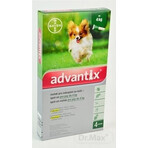 Advantix Spot-on voor honden tot 4 kg 4×0,4 ml, pipet