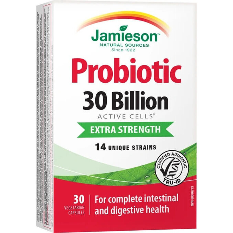 JAMIESON PROBIOTIC PROBIOTIC 30 BILLION 1×30 cps, mezcla de cultivos bacterianos