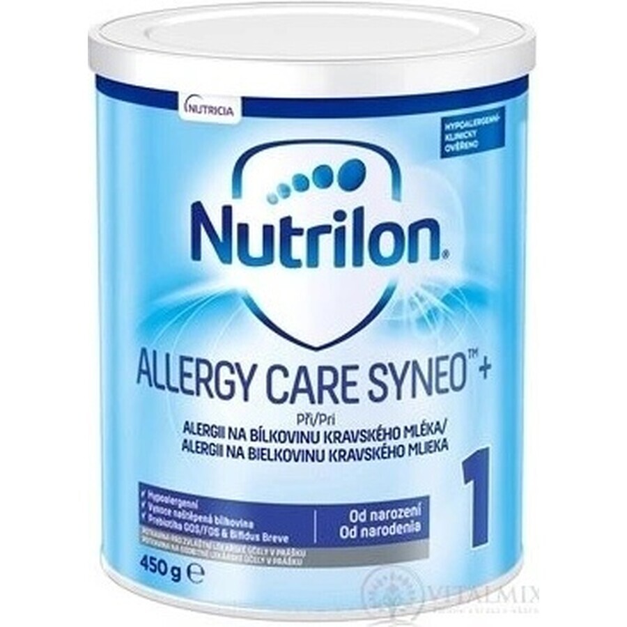 Nutrilon Allergy Care Syneo+ 1 1x450 g, special hypoallergenic milk for babies