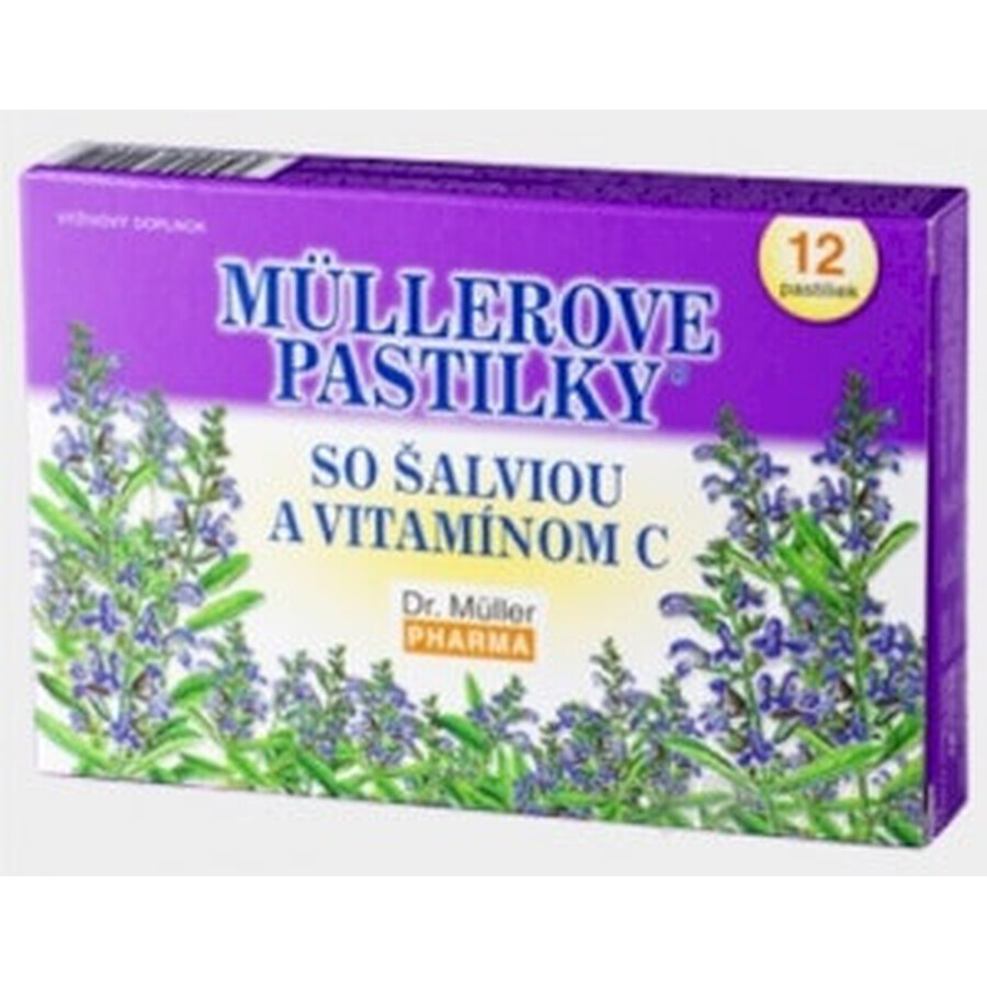 PASTILLES MÜLLER À LA SAUGE ET VIT. C 1×12 pcs, pour les rhumes