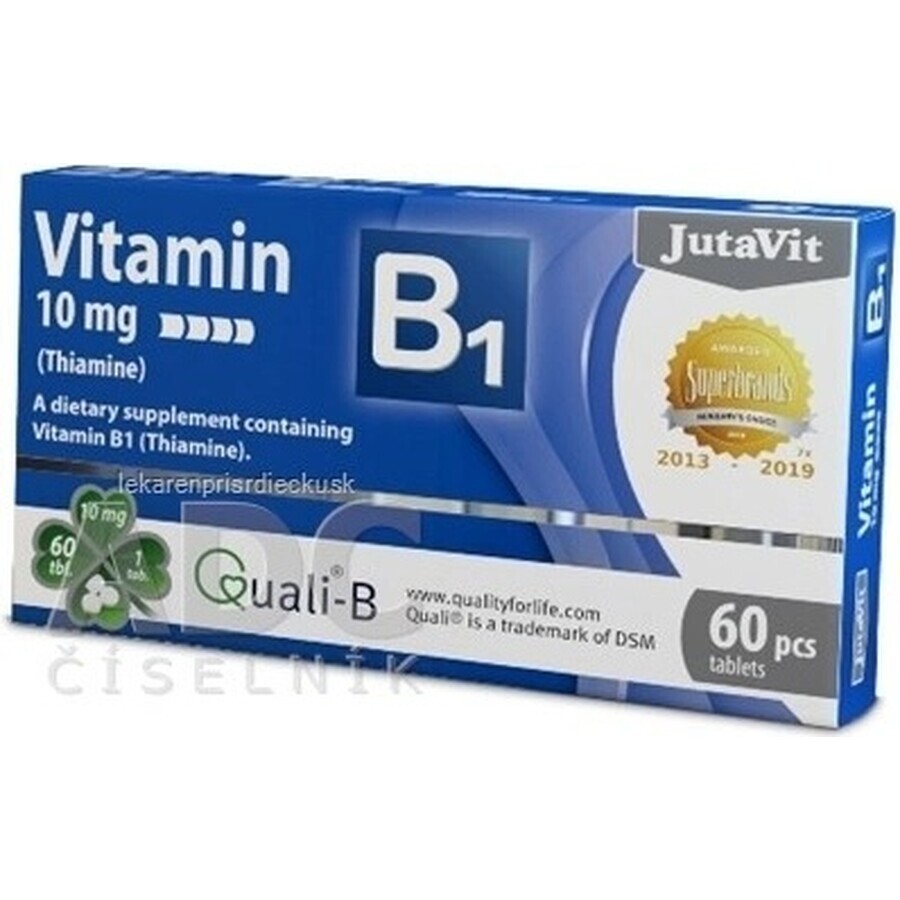 JutaVit Vitamine B1 10 mg 1×60 tbl, voedingssupplement