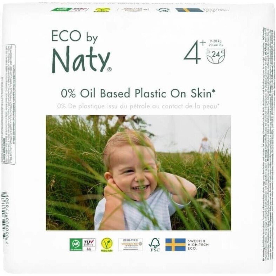 ECO BY NATY Disposable diapers 4+ (9-20 kg) 24 pcs 1×24 pcs