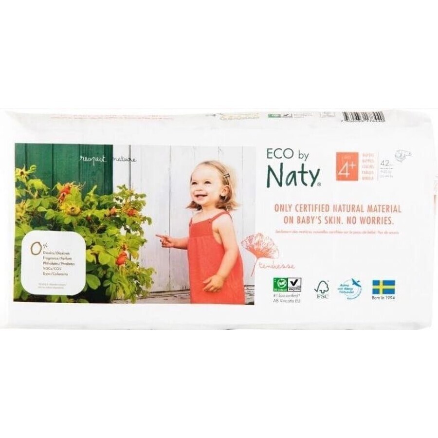 ECO BY NATY Disposable diapers 4+ (9-20 kg) 24 pcs 1×24 pcs