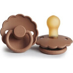 FRIGG Daisy Gummischnuller Pfirsich Bronze, 0-6m 1×1 Stück, Pfirsich Bronze, 0-6m 1×1 Stück, Schnuller