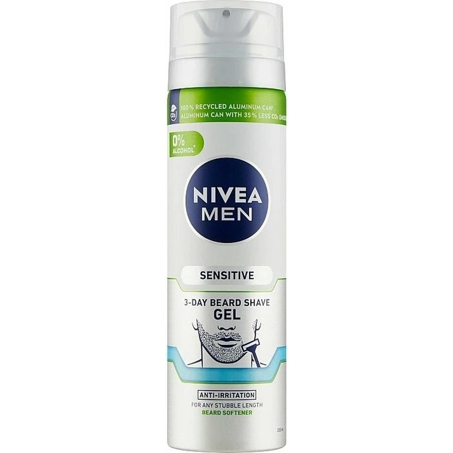 NIVEA Men Sensitive Shave 3 Day Shave Gel 1×200 ml, gel de rasage