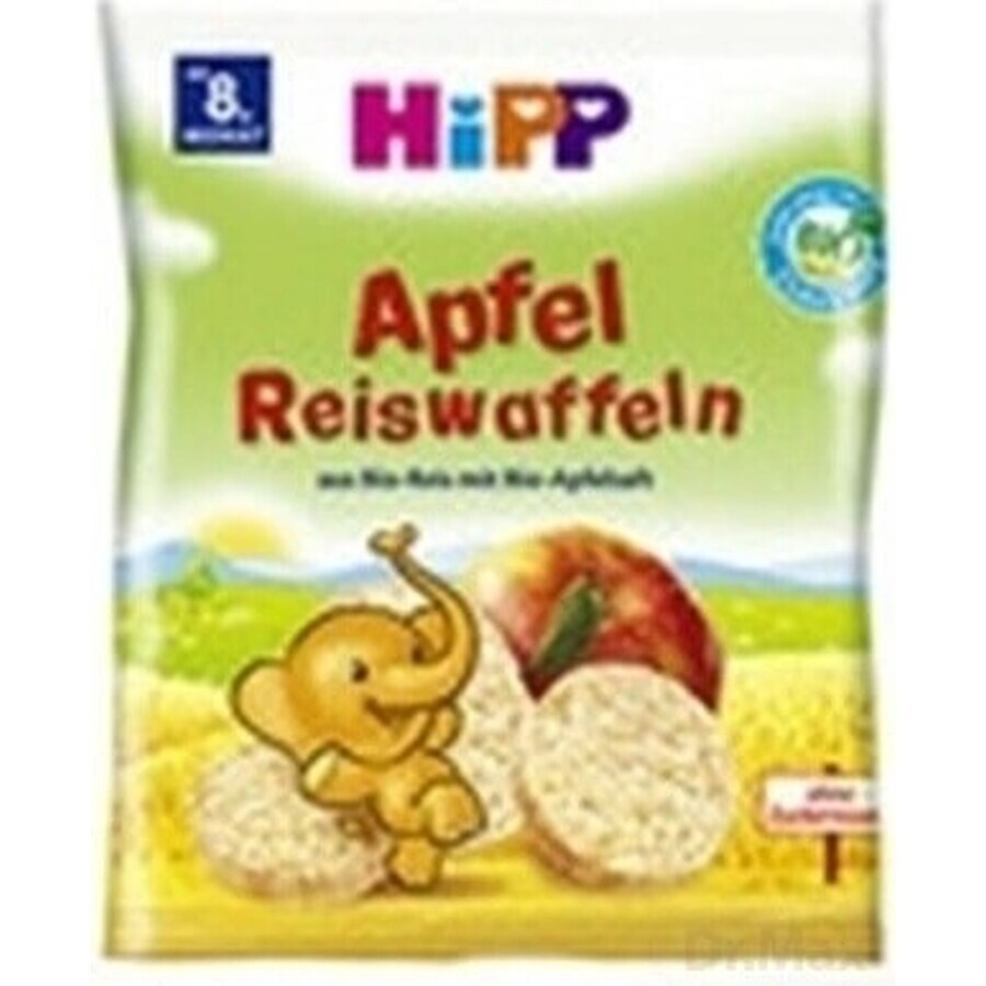 HiPP Biologische rijstwafels met appel 1×30 g, rijstwafels met appel