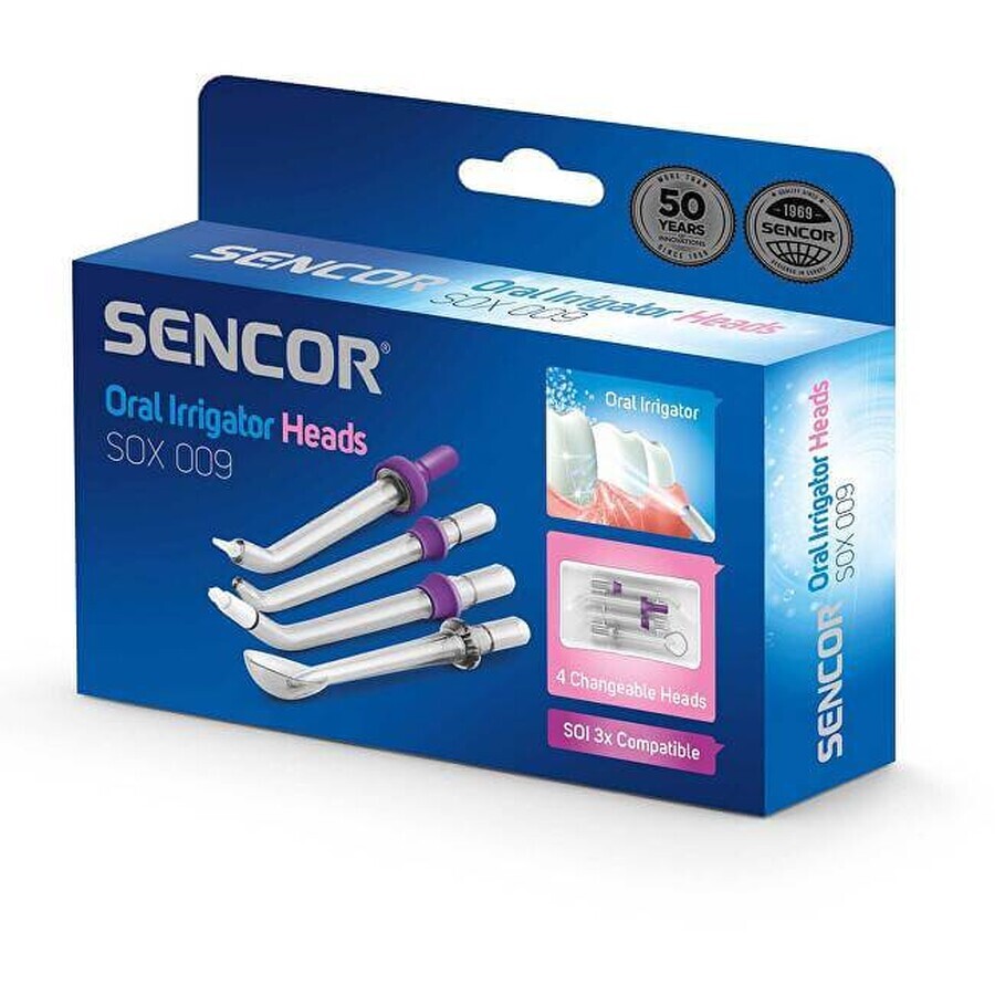 SENCOR SOX 009 SOX TESTS 1×33 pcs, têtes de remplacement pour douche buccale