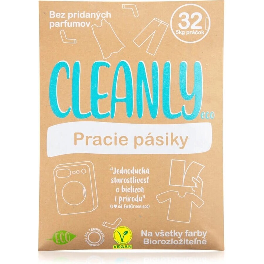 Cleanly Eco Wasstrips 1×32 wasbeurten, voor alle kleuren