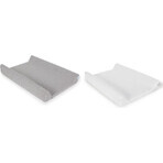 CEBA Vervangingsmatrashoes Light Grey Melange+White 1×2 stuks, maat 50x70-80 cm