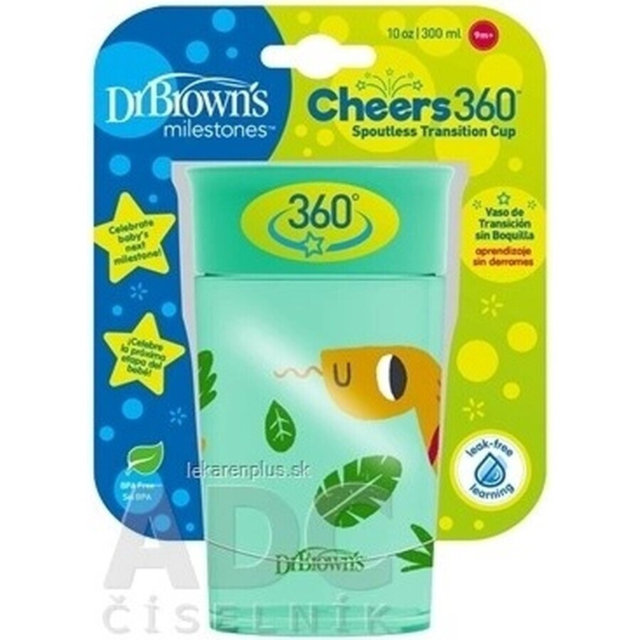 Dr.BROWN'S CHEERS CHEERS JUNGLE 300 ml 1×1, türkis, 9m+