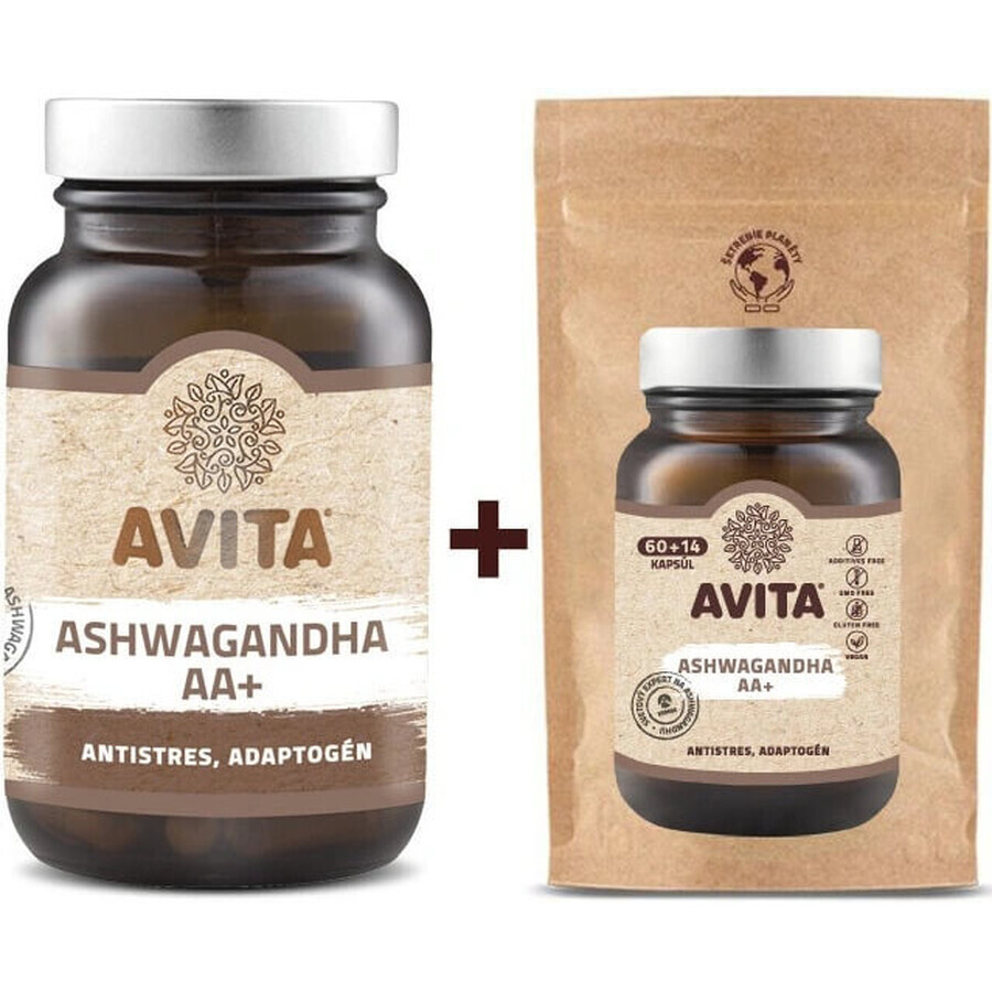 AVITA ASHWAGANDHA AA+ 1×60 cps, voedingssupplement