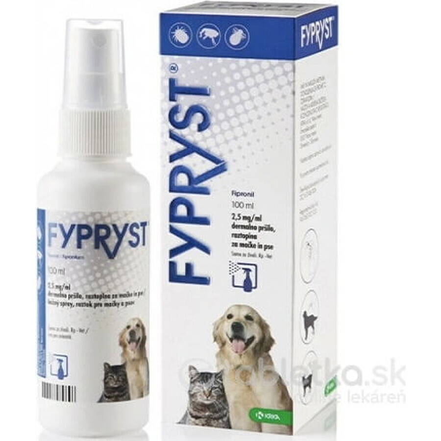 FYPRYST 2,5 mg/ml 1×100 ml, spray antipulgas