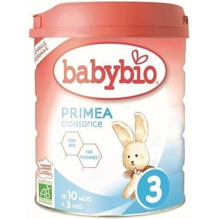 BABYBIO PRIMEA 3 Croissance leche infantil ecológica (800 g) 1×800 g