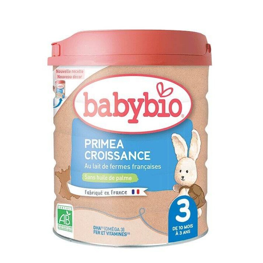 BABYBIO PRIMEA 3 Croissance leche infantil ecológica (800 g) 1×800 g